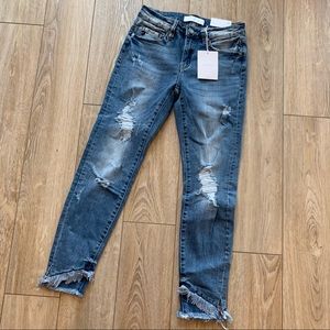 KanCan Mid Rise Ankle Skinny Jeans